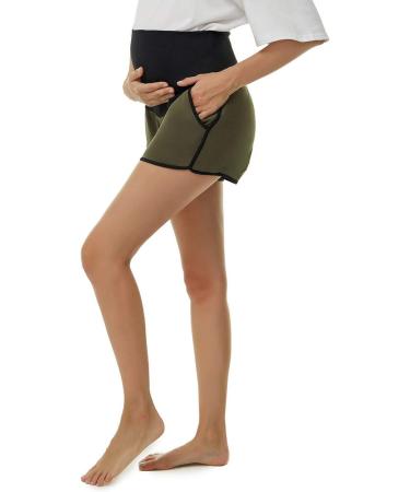 Love2Mi Maternity Tights Leggings, Stretchy Pregnancy Pants for Women, M Black/Green - Buy Online on GoSupps.com
