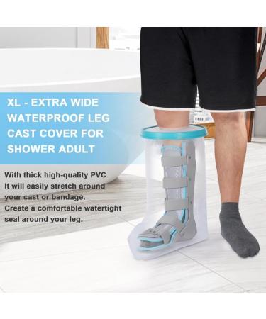Besuso 1 Piece Waterproof Leg Cast Cover for Shower Adult Reusable Shower Boot Cover for Leg Foot Ankle - Buy Online on GoSupps.com