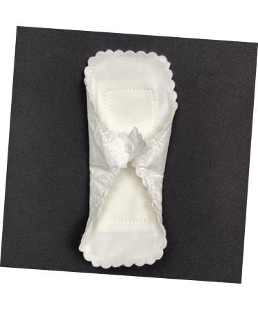 Healeved 10pcs Washable Menstrual Cloth Panties - Ultra Thin Menstrual Panty Liners for Women - White Cotton Napkin Bamboo Fabric Tape - Buy Online on GoSupps.com