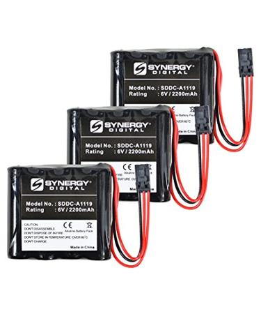 Synergy Digital Door Lock Batteries Compatible with Stanley Security Systems VPDBB Door Lock (Alkaline 6V 2200 mAh) Combo-Pack Includes: 3 x DL-40 Batteries