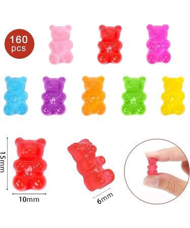Palksky 3D Gummy Bear Nail Charms - 160 Pcs, Kawaii Nail Art Decoration in 8 Colors - Buy Online on GoSupps.com