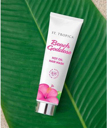 St. Tropica Beach Goddess Hot Oil Hair Mask | 1 Ranked on Skin Deep | Biotin + Hair Superfoods | Stronger, Thicker, Lustrous Hair | Restorative Mask, Deep Conditioner, Hot Oil Treatment - Buy Online on GoSupps.com
