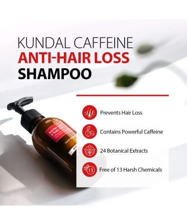 KUNDAL White Musk Anti-Hair Loss Caffeine Scalp Care Shampoo x2 - 300ml - Buy Online on GoSupps.com