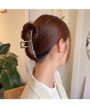 Premium Leopard Grain Claw Hair Clips - Set of 4 Metal Claw Clips for Hair Decoration - Buy Online on GoSupps.com