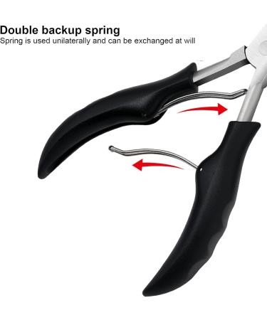Toenail Clippers Stainless Steel Double Spring Straight Blade Toenail Nipper with Toenail Lifter for Foot Nail Treatment for Seniors for Thick Toenails - Buy Online on GoSupps.com