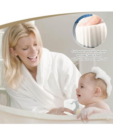 AutoSjy Ultra Soft Exfoliating Bath Sponge - 3D Painless Shower Brush for Baby, Adult & Pregnant Women - Gray - Buy Online on GoSupps.com
