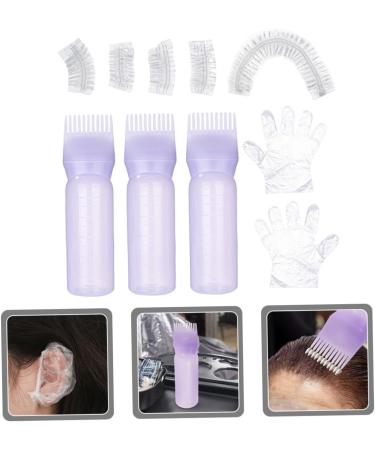 FOMIYES 1 Set Hair Bleach Kit Hair Oil Applicator Hair Coloring Kit Bleach Hair Kit Hair Oil Bottle Hair Dye Gloves Shower Caps Root Comb Applicator Bottle Plastic Purple Portable Tool Kit 6.9x4.8cm Purple - Buy Online on GoSupps.com
