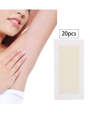 Harayaa 20 Disposable Facial Wax Strips - Gentle Hair Removal for Eyebrows Arms Chin | Ready-to-Use Yellow Wax Strips - Buy Online on GoSupps.com