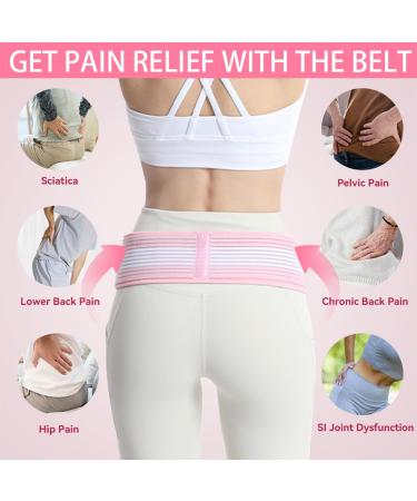 Buy INDEEMAX Sacroiliac SI Joint Hip Belt | Sciatica Pain Relief Brace for Men & Women | XL-XXL | Pink | International Shipping - Buy Online on GoSupps.com