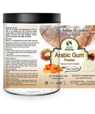 Bionutricia Pure Gum Arabic Powder | Non-GMO Vegan Soy-Gluten Free | Good For Soothing Sore Throat - Buy Online on GoSupps.com