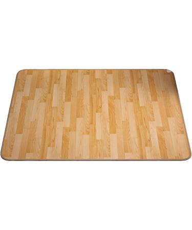 Boxwizard Underfloor Heating Mat - Heated Foot Warmer with Digital Display Timer & Temperature Control - 50x55 cm Light Wood Grain - Buy Online on GoSupps.com