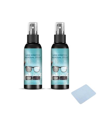 Eye Glass Cleaners Spray with Cleaning Cloth Eyeglass Lens Scratch Remover Eye Glass Scratch Remover for Eyeglasses Sunglasses Lens Repair Spray