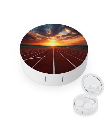Contact Lens Case Dusk Running Track Print Plastic Contact Lens Case contact Lens Care Box ontact Lens Travel Box