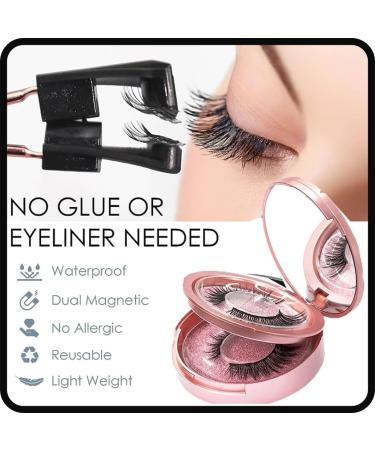 Dalarey Magnetic Lashes Dalarey Eyelashes Magnetic Magnetic Lashes Natural Look Reusable Natural Magnetic Eyelashes No Glue with Applicator Soft Magnets False Eyelashes Easy to Wear (Natural style) - Buy Online on GoSupps.com