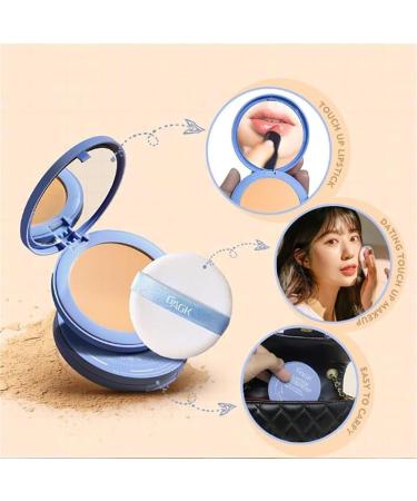 Matte Wet and Dry Powder Oil Control Face Pressed Powder Lasting Waterproof Makeup Matte Smooth Setting Powder Makeup Waterproof Long Lasting Finishing Powder (02#-Natural beige) - Buy Online on GoSupps.com