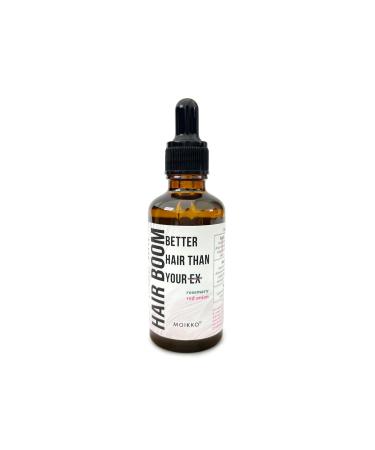 Hair Growth Oil 100% Natural with Castor Jojoba Avocado Hibiscus Argan Peppermint Basil Aloe Red Onion Clove & Rosemary - Promotes Thickness & Strength