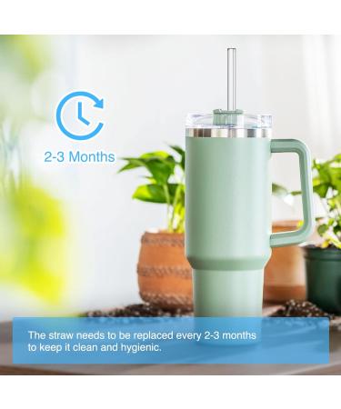 8 Pack Replacement Straws for Stanley Tumbler - Reusable Plastic Straws - 12.5 - with Cleaning Brush - Buy Online on GoSupps.com
