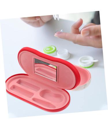 Buy PartyKindom Double Layer Glasses Case - Leather PU Storage Box with Mirror | Travel Accessory - Buy Online on GoSupps.com