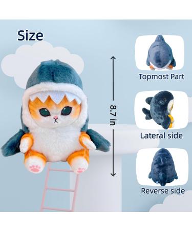 Cute Shark Cat Plush Doll - Soft Stuffed Animal Perfect Pillow for Fans' Birthday Gifts - Buy Online on GoSupps.com