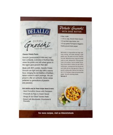DeLallo Traditional Italian Potato Gnocchi 1lb - Authentic Italian Pasta - Buy Online on GoSupps.com