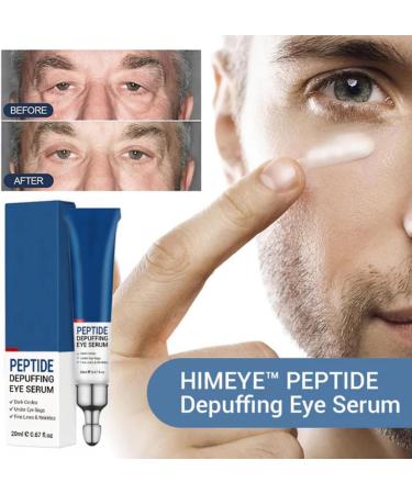 Peptide Depuffing Eye Serum - Natural & Organic Anti-Wrinkle Under Eye Cream with Kojic Acid & Caffeine (2 PCs) - Buy Online on GoSupps.com