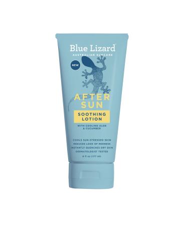 BLUE LIZARD After Sun Soothing Lotion Lightweight Formula with Shea Butter Soothes and Moisturizes Proven to Reduce the Look of Redness Instant Hydration Vegan Hypoallergenic 6 oz.