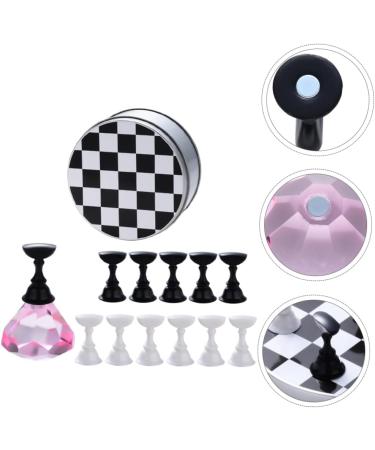 Beatifufu 1set Manicure Practice Base Magnetic Mount Nail Art Holder Retro DIY Nail Tip Stand Nail Art Practice Holder Magnetic Holder Nail Beauty Stand Magnetic Nail Manicure Tool Metal 9.2x4.8cm Assorted Color - Buy Online on GoSupps.com