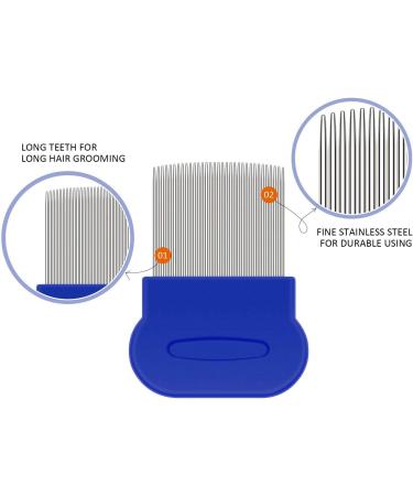 AOSEA 6 Pieces Flea Comb for Cats Dogs Lice Combs Fine Tooth Comb Grooming Set Remove Float Hair Tear Marks Tick Removal Tool White - Buy Online on GoSupps.com