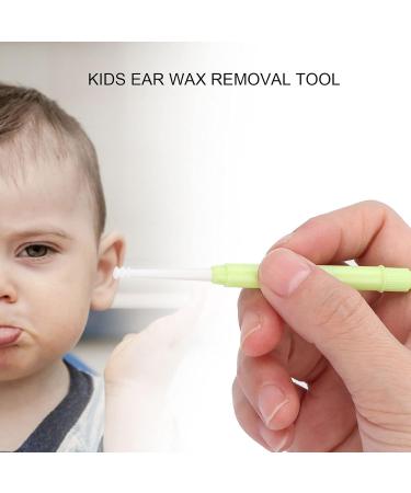 Kids Ear Wax Removal Kit - Soft Portable Tool with Storage Box for Children - Pen Ear Swivel - Light Green - Buy Online on GoSupps.com