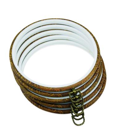 8 inch Round Embroidery Hoops -guofa 5 Pieces Display Cross Stitch Hoop Frame  Imitated Wood Embroidery Hoop Ring Sewing Crafts Hanging Decoration 8in-5pcs - Buy Online on GoSupps.com