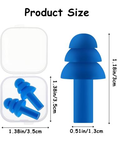 Buy Noise Cancelling Earplugs for Sleeping - 8 Pairs Reusable Silicone Waterproof Soft Ear Protection for Swimming Snoring & Noisy Environments - Buy Online on GoSupps.com