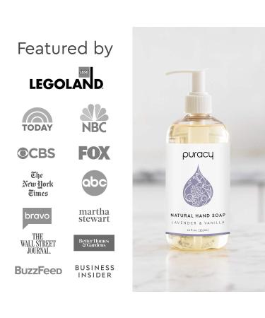 Puracy Lavender & Vanilla Gel Hand Soap - 2-Pack, Moisturizing Natural Liquid Soap for Soft Skin, 12 fl oz Each - Buy Online on GoSupps.com