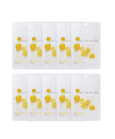 10 pieces Eunyul Daily Care face mask pack vitamin 22 ml x 10 pieces vegan Korean skin care hypoallergenes tencel leaf & natural ingredients vitamin sheet mask