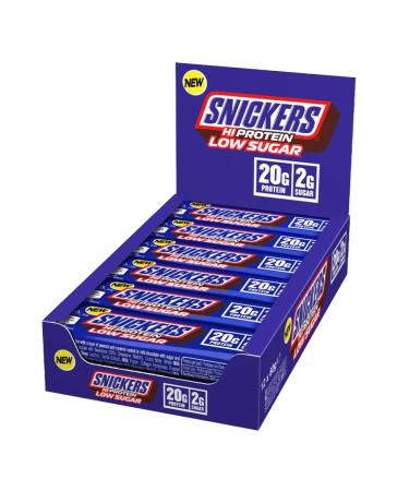 Snickers Hi Protein/Low Sugar Protein Bar Box of 12 x 57g