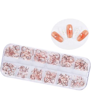Housoutil 1 Box Manicure Decoration Decorations Boxed Knot Top Headband Nail Art Decoration Metal Nail Accessories Nail Art Rivet Velvet Cosmetic Bag Natural Nails Stud Rose Gold Size 1 As Shown - Buy Online on GoSupps.com