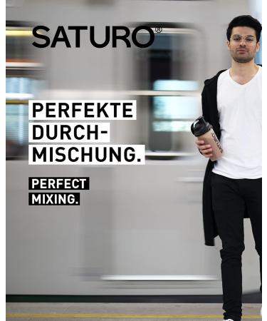 Saturo Shaker | Parfait pour ton shake de prot ines & Id al pour les d placements | Avec tamis pour un m lange parfait - Pas de grumeaux | 700 ml - Buy Online on GoSupps.com