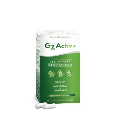 G7 Activ+. Improved formula. Food supplement based on silicon vitamin C and magnesium that contributes to the normal maintenance of bones and joints. Energy and Vitality. 60 capsules.