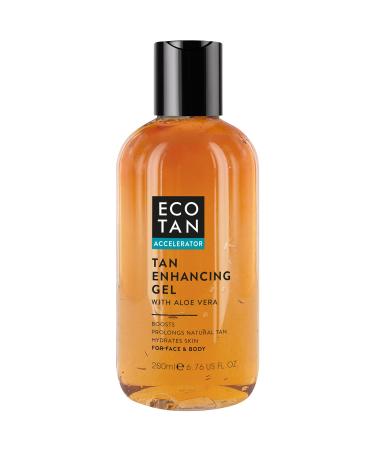 EcoTan Face and Body Tanning Accelerator Gel 200ml Stimulates Boosts Prolongs & Protects Natural Tan with Aloe Vera Soothes & Hydrates Skin Fast Absorbing & Non-Greasy 200 ml (Pack of 1)