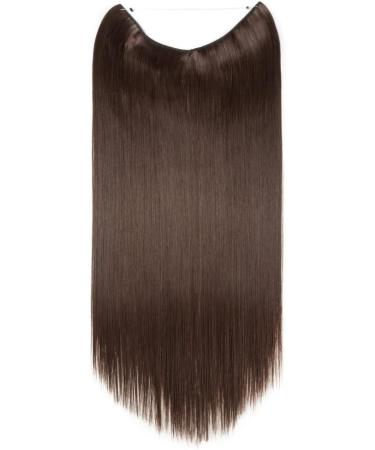 24" Wire In Secret Hair Extensions One Piece Miracle Extensions Straight Hairpiece Long - Medium Brown (60cm-120g) - Buy Online on GoSupps.com