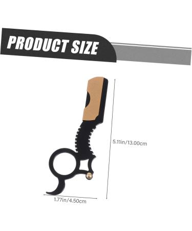 Doitool 2-Piece Manual Bear Razor Holder - Old-Fashioned Stainless Steel Shaving Mustache Knife for Men - Buy Online on GoSupps.com