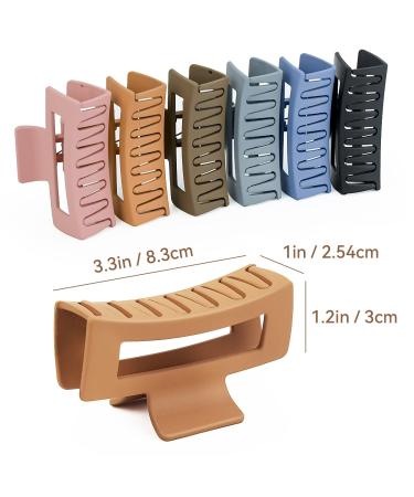 6 Pack Non-Slip Medium Hair Claw Clips - Strong Hold Hair Jaw Clips for Thin to Thick Hair - 3.5 Inch Square Claw Clips - Ideal for Fine and Long Hair (6 Colors) - Buy Online on GoSupps.com
