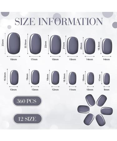 360 Pieces Women Short Press on Nails Square Artificial False Nails Stick on Nails Set Glossy Pure Color Fake Nail Pack Full Cover Fingernails Medium Length Fake Nails for Girl (Classic Color) - Buy Online on GoSupps.com
