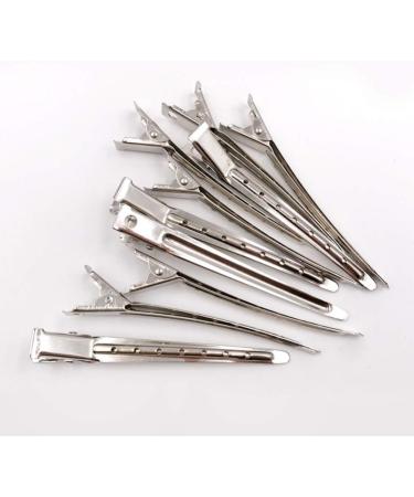 Minkissy 20pcs Styling Hair Clips Sectioning Clips Stainless Steel Salon Duckbill Clips Metal Alligator Hair Clips for Salon Barber Hairdressing Tool(Silver) - Buy Online on GoSupps.com