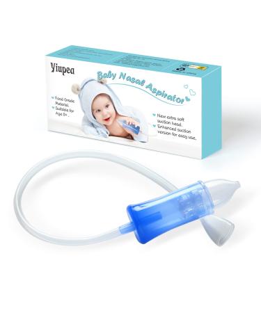 Baby Nasal Aspirator & No Need Hygiene Filter Baby Shower Gift Reusable Nose Cleaner with Storage Case and Cleaning Brush Soft Silicone Tips& Increased Suction Version Easy to Use and Clean Mouth suction Enhanced