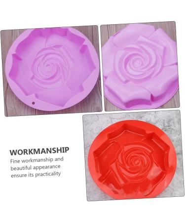 HOMSFOU 3pcs Rose Cake Mold Silicone Flower Cake Pan Homemade Soap Molds Birthday Cake Mold Silicone Muffin Cup Silicone Pie Baking Pan Baking Tiramisu Pan Mini Bread Pan Silica Gel 24X24X5CMx3pcs - Buy Online on GoSupps.com