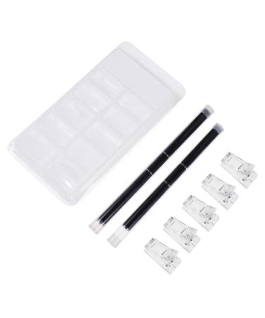 POPETPOP 1 Set Nail Extension Set Nail Art Accessories Manicure Tools Nail Tech Accessories Finger Extension Manicure Tool Nail Brush and Cuticle Pusher Clips Clamps Nail Pen Plastic Patch