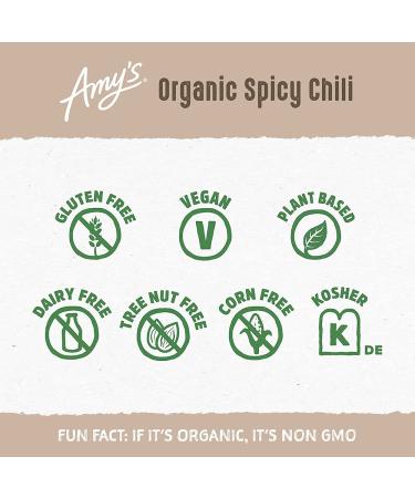 Amy's Chili Light in Sodium Spicy Gluten Free Organic Vegetarian 14.7 Oz (12 Pack) - Buy Online on GoSupps.com