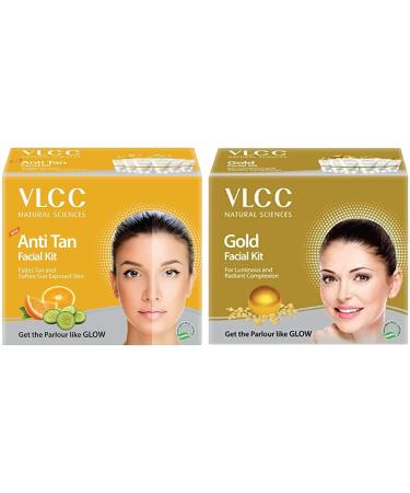 Women Facial KIT Anti Ten Single Facial Kit 60g + Gold Facial Kit 60g