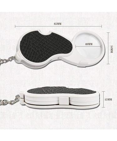 Magnifying Glass 5 Times HD Magnifier LED Light Magnifier Magnifier Magnifier Mini Folding Hand Magnifier Magnifier - Buy Online on GoSupps.com