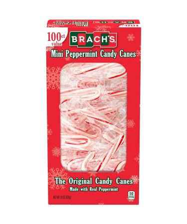 Brachs 100 Count Peppermint Candy Canes 16.5 Ounce (Pack of 1)